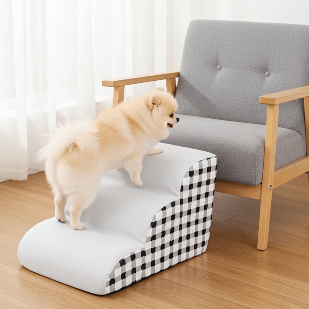 Comfy Bridge | Dog Stairs for Bed with Gentle Slope & Non-Slip Base | Safe Steps for Easy Mobility 7