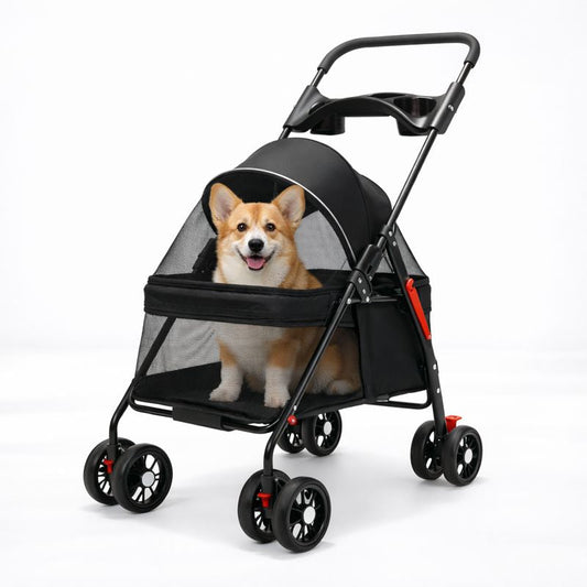 Pet Companion | Lightweight Dog Stroller with Breathable Mesh Panels | Comfortable Travel Solution for Small Dogs 1