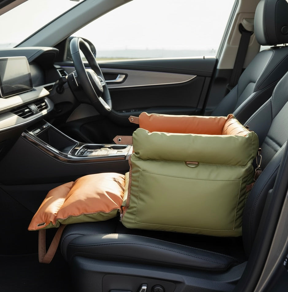 RoadPaw | Plush Dog Car Seat with Safety Belt
