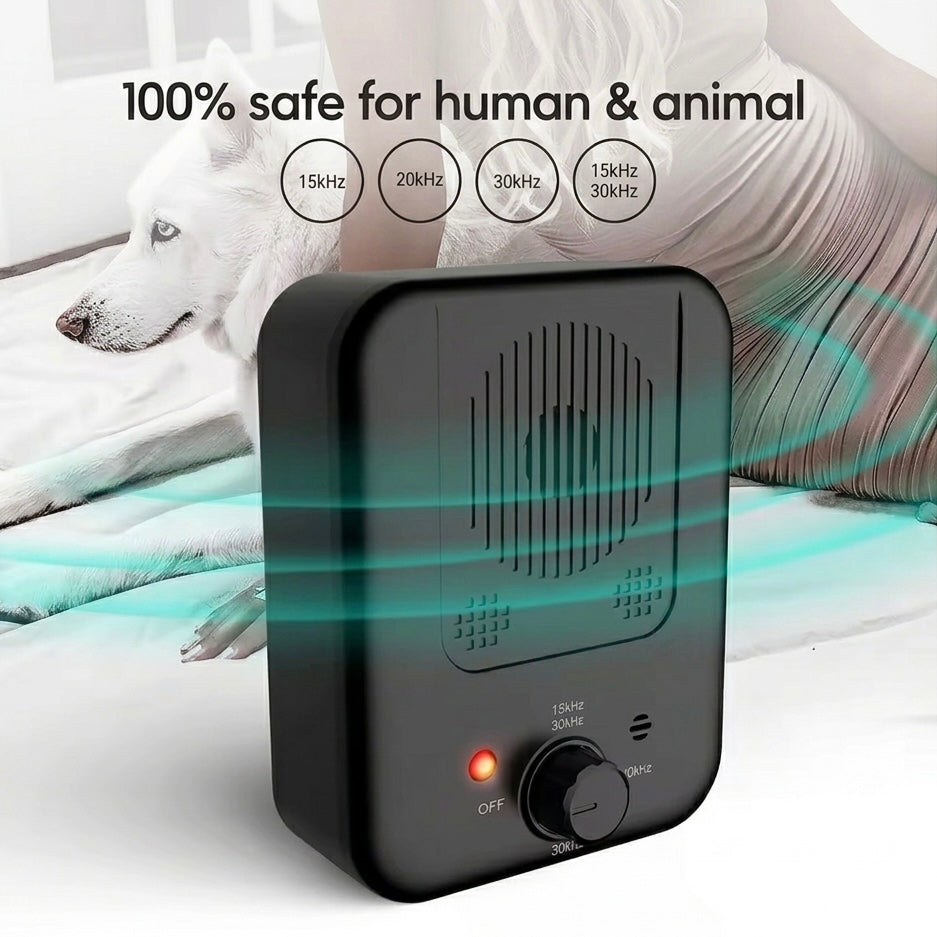 Ultrasonic Bark Control Device – 3 Range Settings & USB Rechargeable