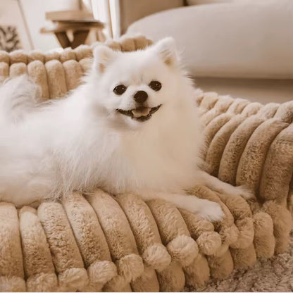 Orthopedic Dog Bed with Elevated Headrest & Joint Support