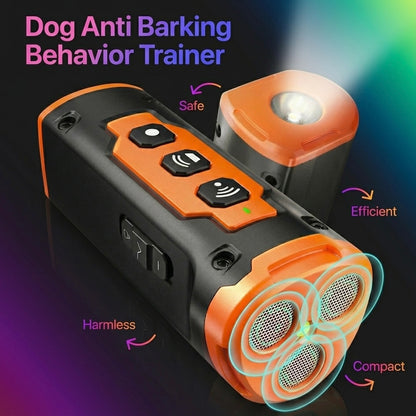 Ultrasonic Dog Training Device – 3 Sonic Emitters, 50ft Range & LED Flashlight