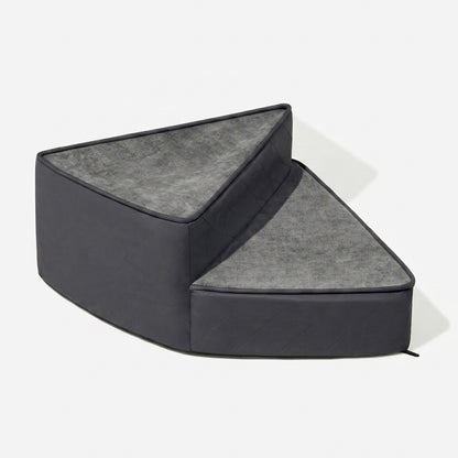 Spiral Dog Stairs – Water-Repellent Faux Leather & Joint-Friendly Sponge