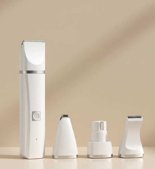 4-in-1 Pet Grooming Trimmer | Quiet 45dB | USB-C Rechargeable | 50-Min Battery | Cats & Dogs