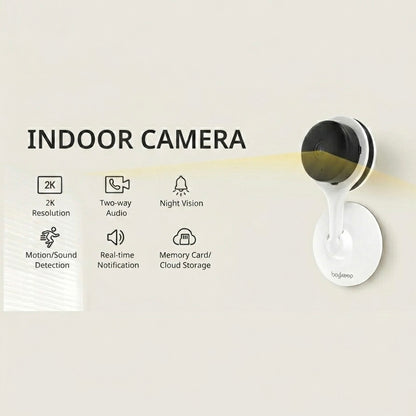Smart Indoor Pet Camera | 2K Resolution with Night Vision & Two-Way Audio | Ideal Dog & Cat Monitor