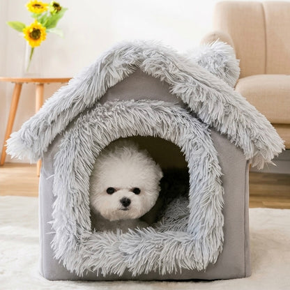 Pet Bed for Dogs & Cats – Soft Fleece Cover & Non-Slip Base
