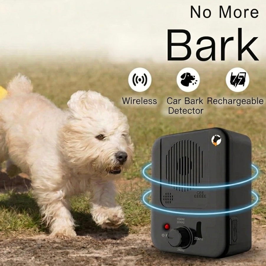 Ultrasonic Bark Control Device – 3 Range Settings & USB Rechargeable