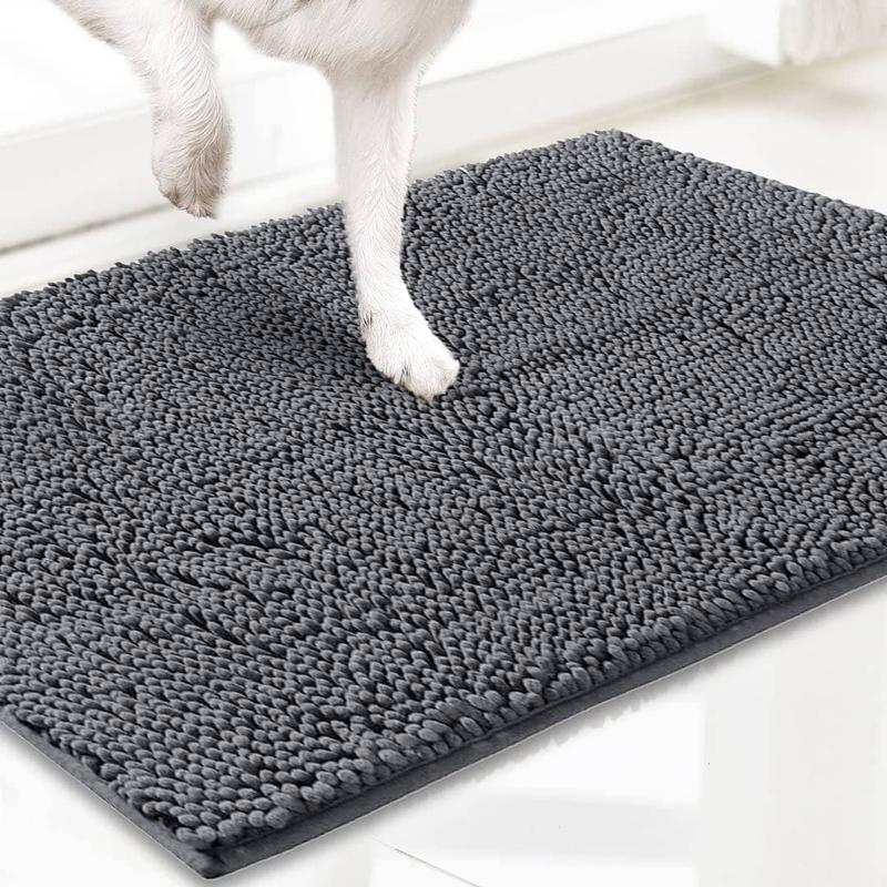 Absorbent Chenille Entryway Rug with Non-Slip Backing | Washable Indoor Mat for Easy Cleaning 1