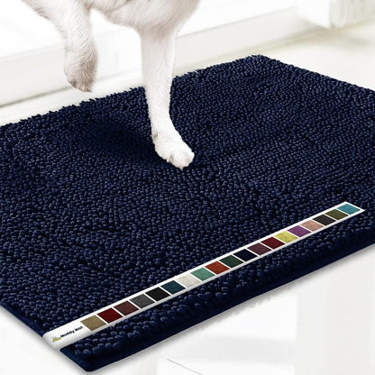 Absorbent Chenille Entryway Rug with Non-Slip Backing | Washable Indoor Mat for Easy Cleaning 14