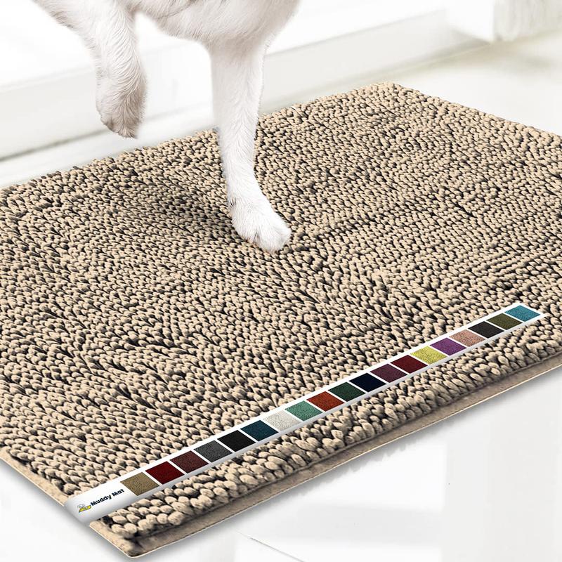 Absorbent Chenille Entryway Rug with Non-Slip Backing | Washable Indoor Mat for Easy Cleaning 3