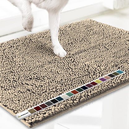 Absorbent Chenille Entryway Rug with Non-Slip Backing | Washable Indoor Mat for Easy Cleaning 3