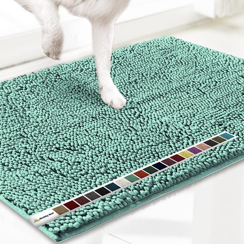Absorbent Chenille Entryway Rug with Non-Slip Backing | Washable Indoor Mat for Easy Cleaning 4