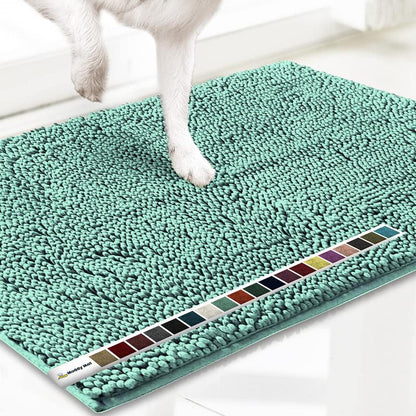 Absorbent Chenille Entryway Rug with Non-Slip Backing | Washable Indoor Mat for Easy Cleaning 4