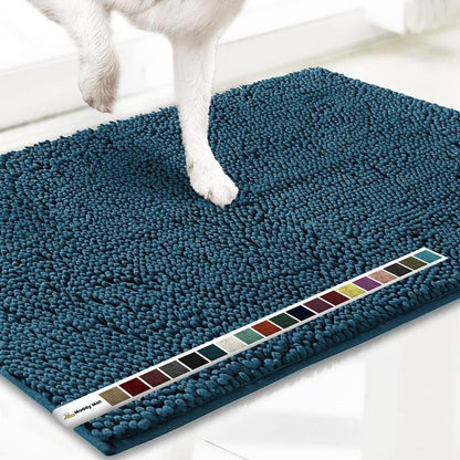 Absorbent Chenille Entryway Rug with Non-Slip Backing | Washable Indoor Mat for Easy Cleaning 9