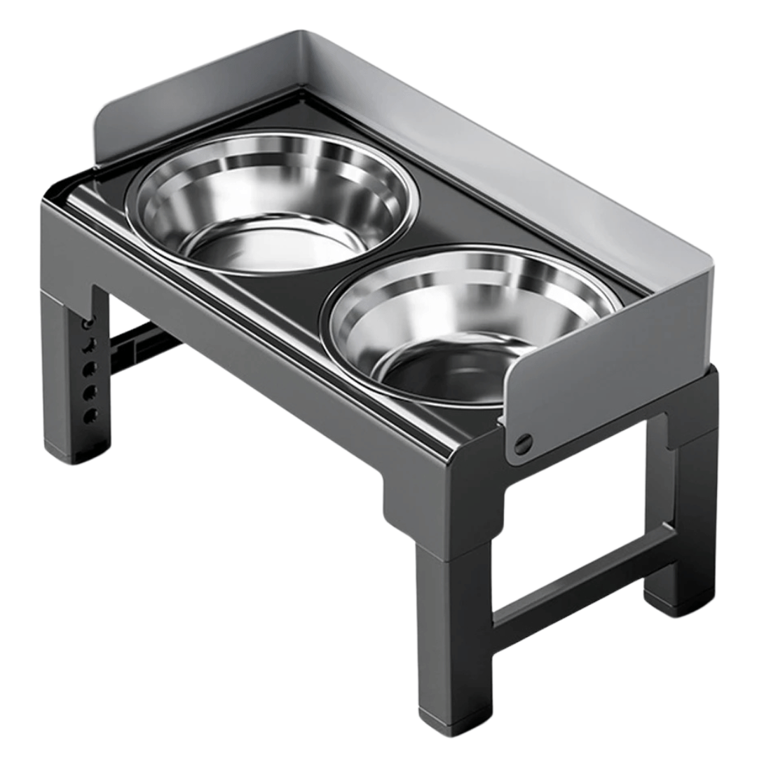 Adjustable Elevated Pet Feeder with Stainless Steel Slow Feeder Bowls | Ergonomic Design for Healthy Digestion 0