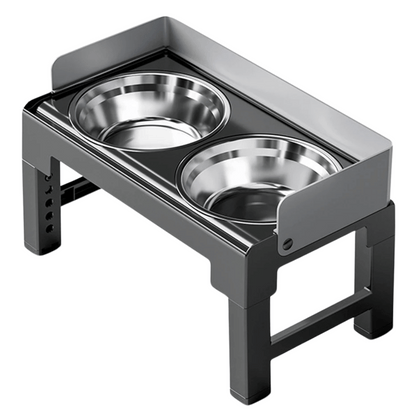 Adjustable Elevated Pet Feeder with Stainless Steel Slow Feeder Bowls | Ergonomic Design for Healthy Digestion 0