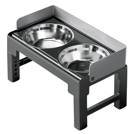 Adjustable Elevated Pet Feeder with Stainless Steel Slow Feeder Bowls | Ergonomic Design for Healthy Digestion 0
