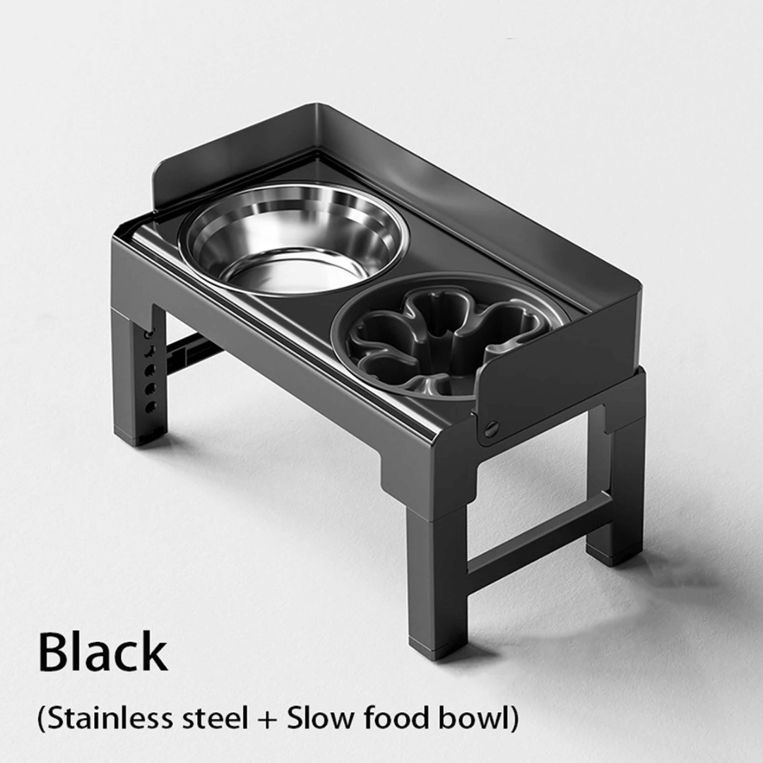Adjustable Elevated Pet Feeder with Stainless Steel Slow Feeder Bowls | Ergonomic Design for Healthy Digestion 6