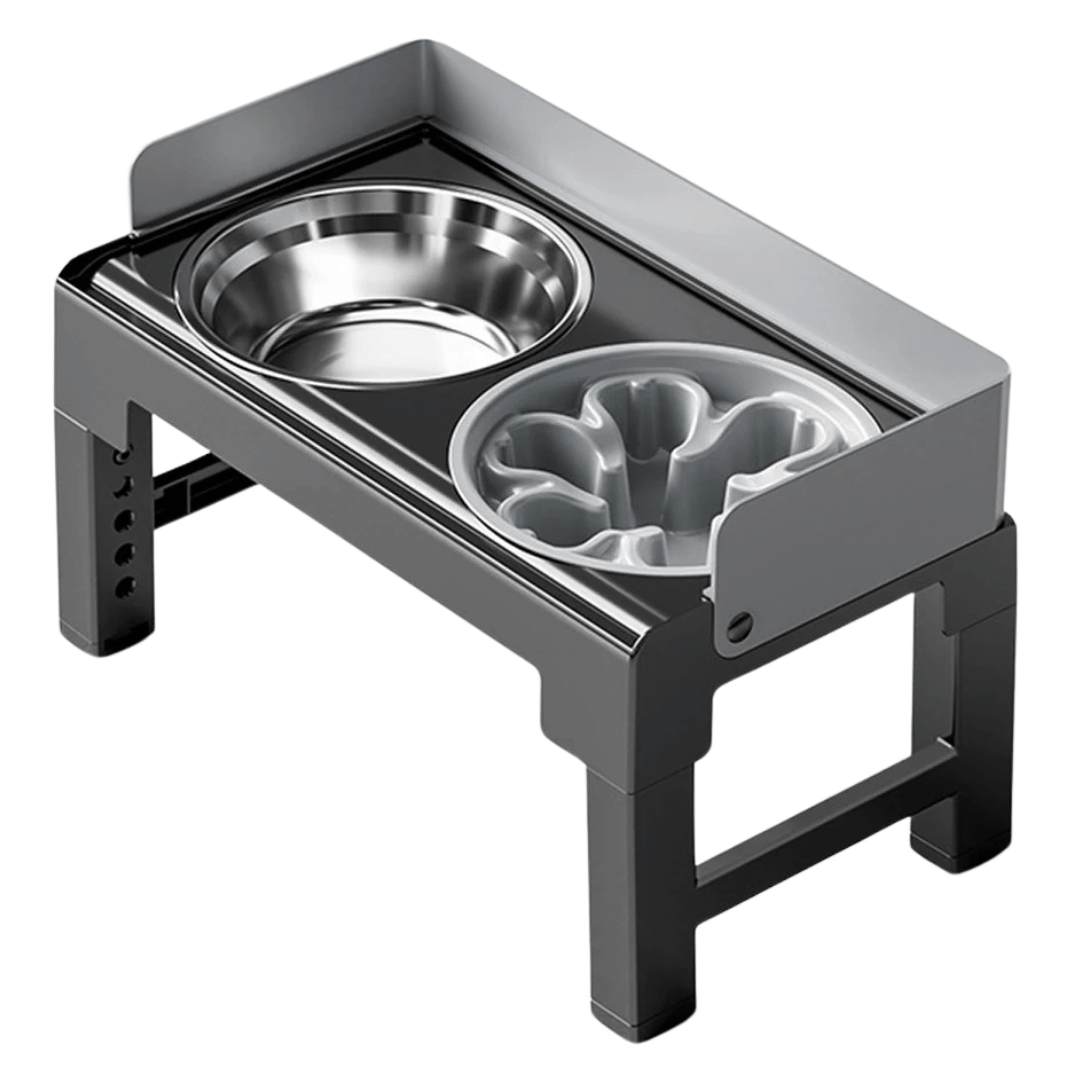 Adjustable Elevated Pet Feeder with Stainless Steel Slow Feeder Bowls | Ergonomic Design for Healthy Digestion 7
