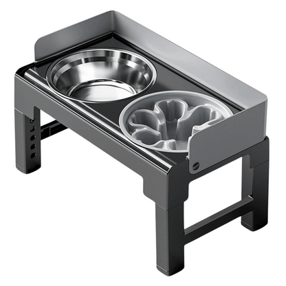 Adjustable Elevated Pet Feeder with Stainless Steel Slow Feeder Bowls | Ergonomic Design for Healthy Digestion 7
