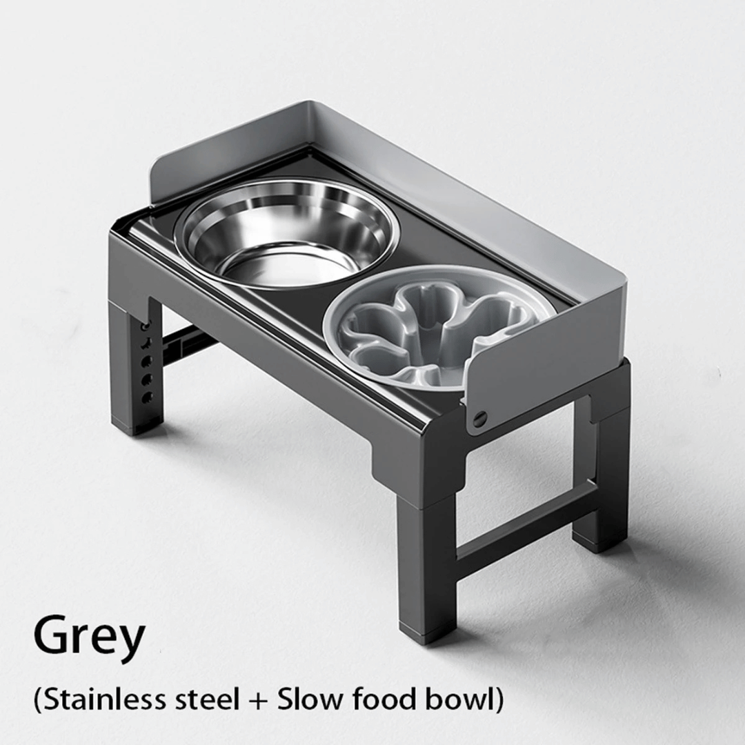 Adjustable Elevated Pet Feeder with Stainless Steel Slow Feeder Bowls | Ergonomic Design for Healthy Digestion 8