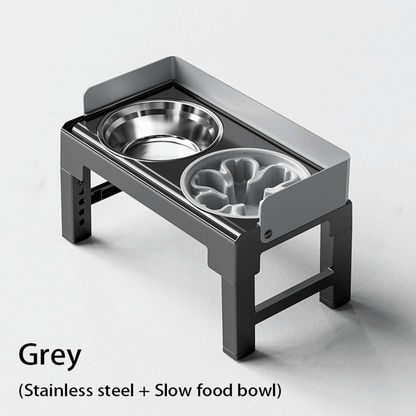 Adjustable Elevated Pet Feeder with Stainless Steel Slow Feeder Bowls | Ergonomic Design for Healthy Digestion 8
