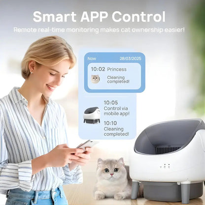 Automatic Cat Litter Box with Smart App Control & 15L Capacity for Hassle-Free Cleaning 5