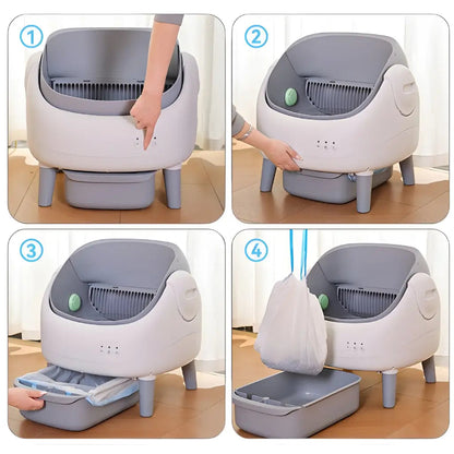 Automatic Cat Litter Box with Smart App Control & 15L Capacity for Hassle-Free Cleaning 6
