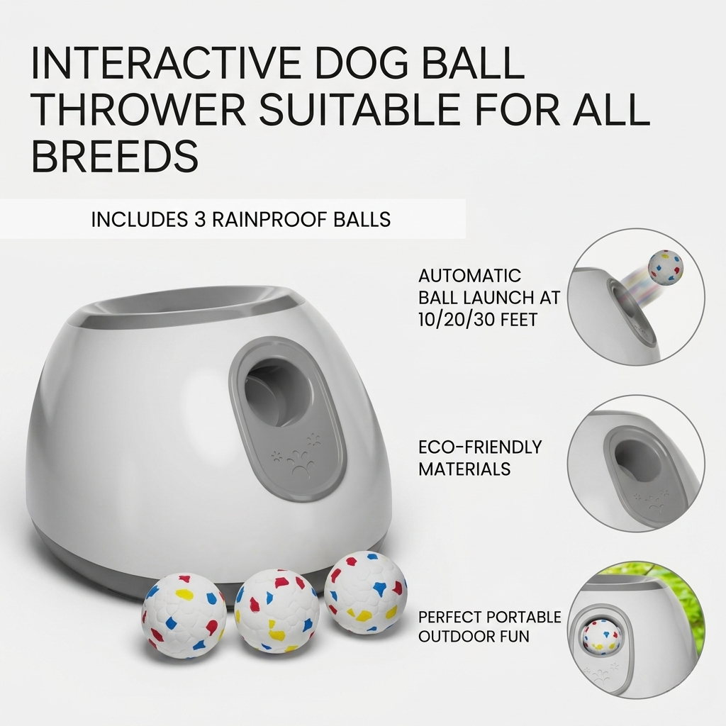 Automatic Dog Ball Launcher | Adjustable Distance Settings for Effortless Fetching Fun 7