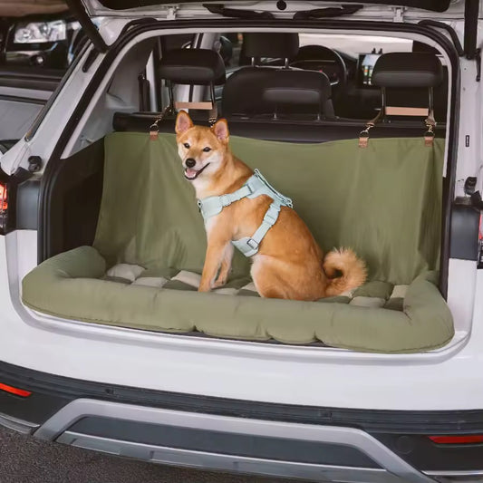 Large Dog Car Seat Bed – Waterproof & Bolstered with Anti-Slip Base