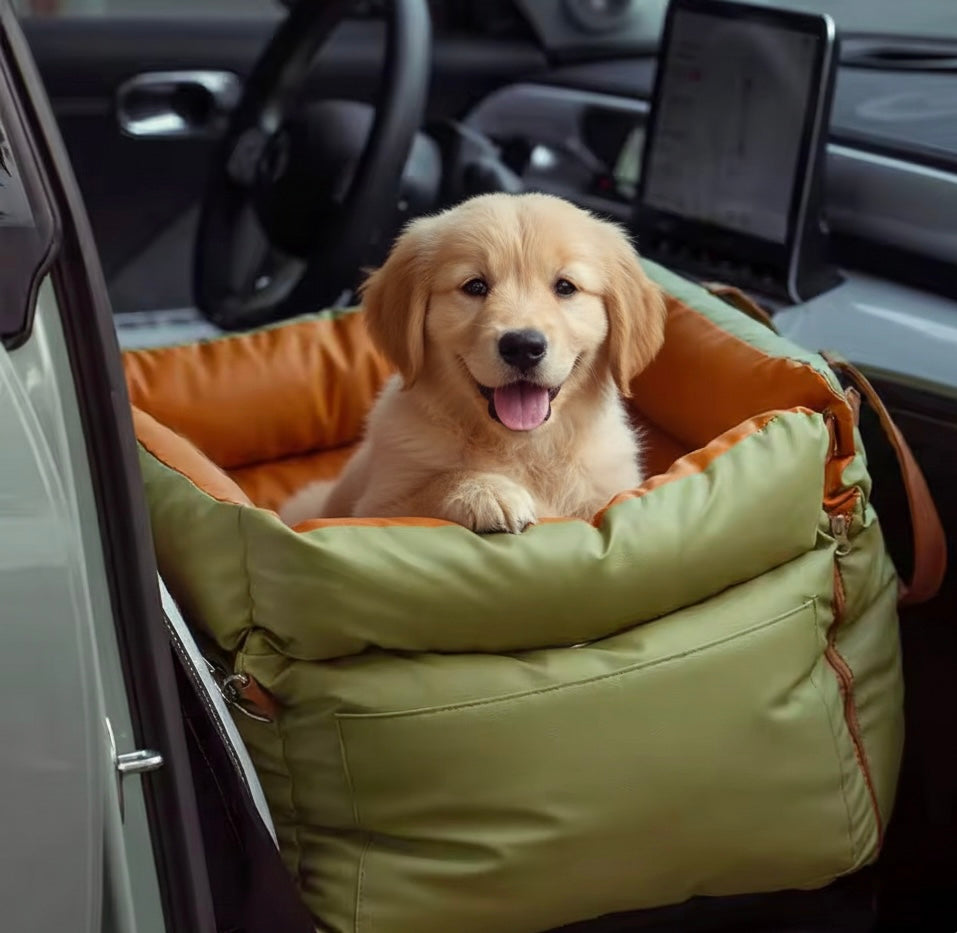 RoadPaw | Plush Dog Car Seat with Safety Belt
