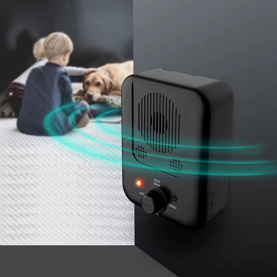 Ultrasonic Bark Control Device – 3 Range Settings & USB Rechargeable