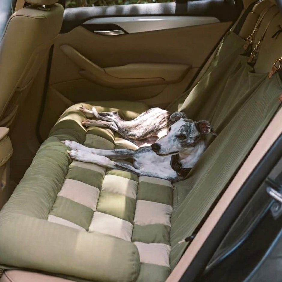 Large Dog Car Seat Bed – Waterproof & Bolstered with Anti-Slip Base