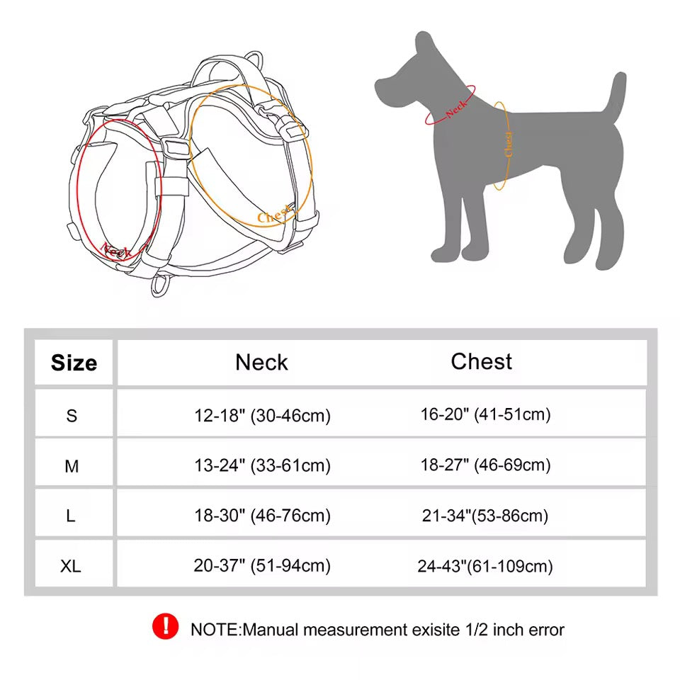 Dog Harness with Reflective Strip & Top Handle – Adjustable Fit for All Walks