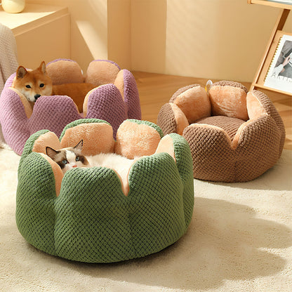 Cactus Collection | Pet Bed for Cats & Small Dogs with Soft Plush Material | Cozy Retreat for Ultimate Comfort 1