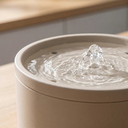 Ceramic Cat Water Fountain with Ultra-Silent Pump | 1L Capacity for Enhanced Hydration 2