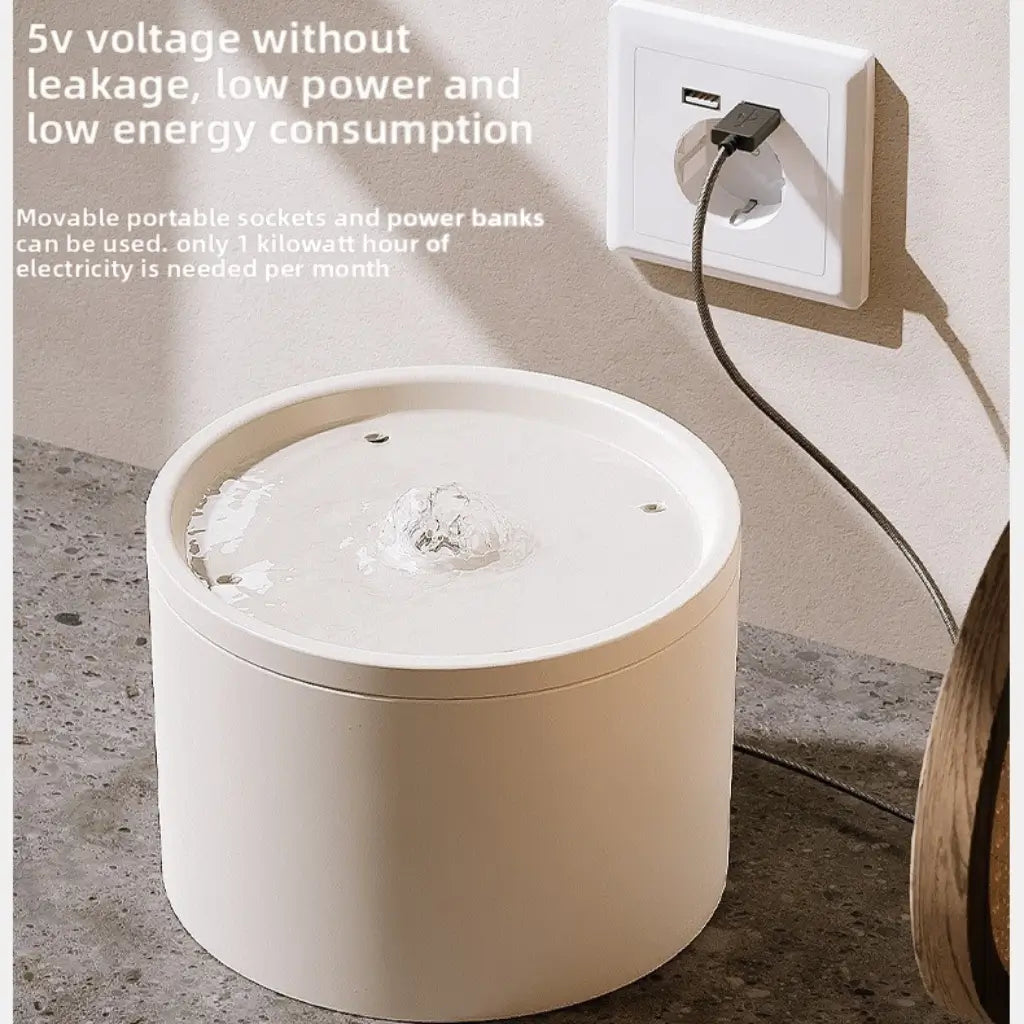 Ceramic Cat Water Fountain with Ultra-Silent Pump | 1L Capacity for Enhanced Hydration 6