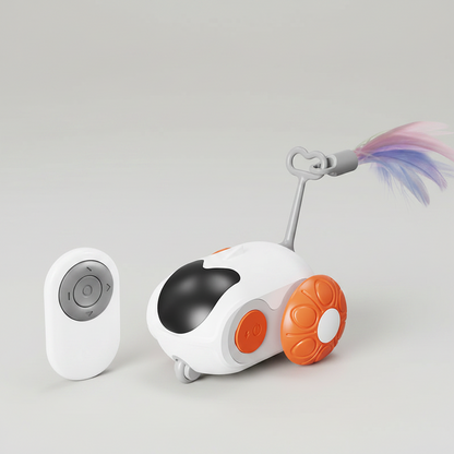 Chase Buddy | Interactive Cat Toy with Remote Control & Feather Wand | Engaging Play for Cats 0