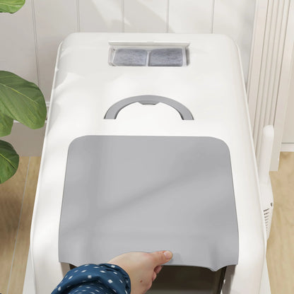Comfort Haven | Cat Litter Box with Easy Clean Tray & Private Enclosure | Durable Stainless Steel for Odor Control 4