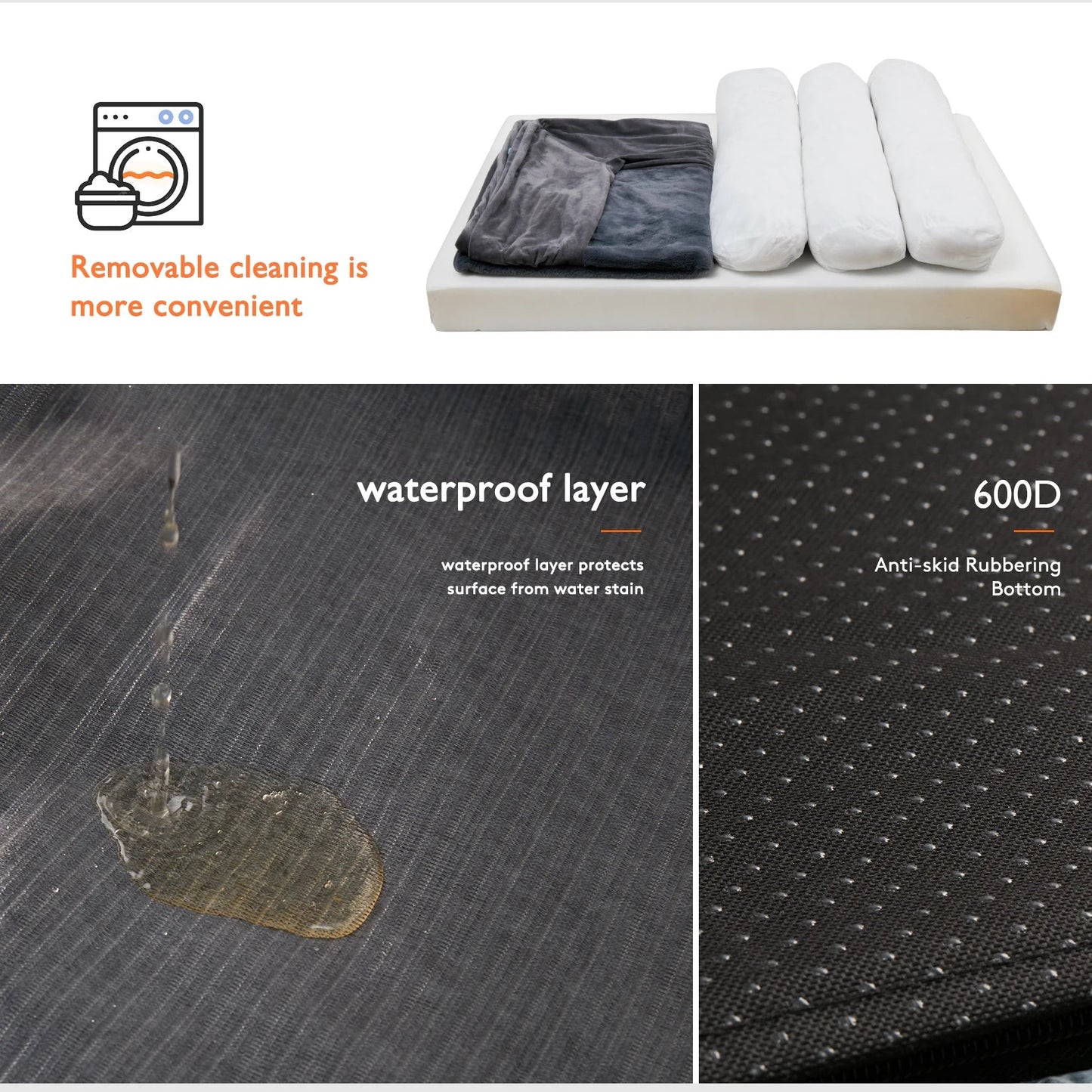 Comfort Haven | Large Orthopedic Dog Bed with Bolster & Waterproof Liner | Ultimate Support for Large Breeds 6