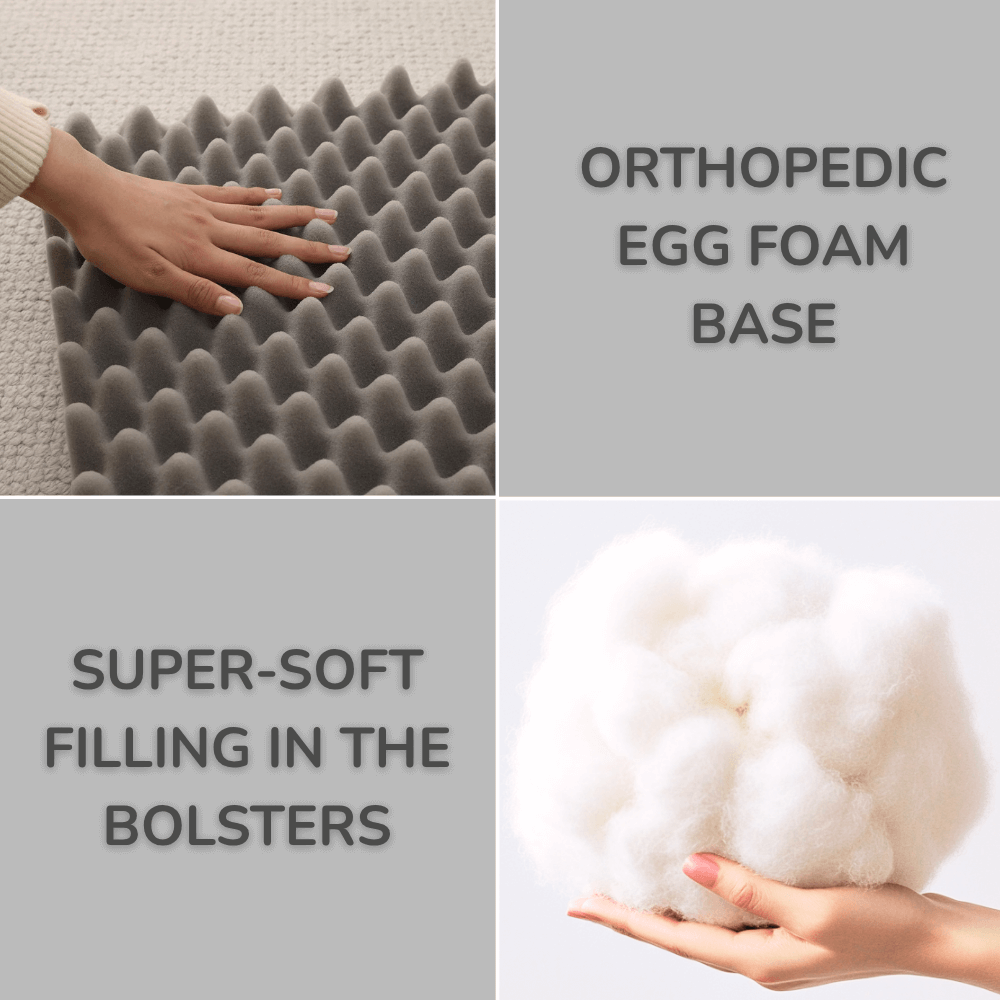 Comfort Haven | Orthopedic Dog Bed with High-Density Foam & Bolster Support | Large Size for Joint Relief 6