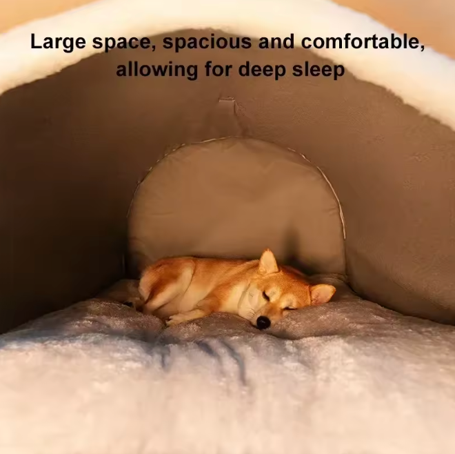 CozyCave | Large Dog Bed with Removable Washable Mat | Warm Shelter for Comfort 6