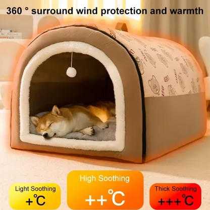 CozyCave | Large Dog Bed with Removable Washable Mat | Warm Shelter for Comfort 7