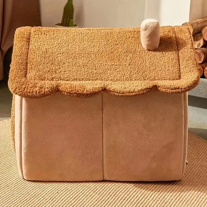 Cozy Cat Bed | Plush Cat Cave with Enclosed Design for Stress Relief 4