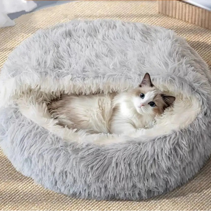 Cozy Cat Cave | Plush Cat Bed with Soft Textures for Ultimate Comfort 5