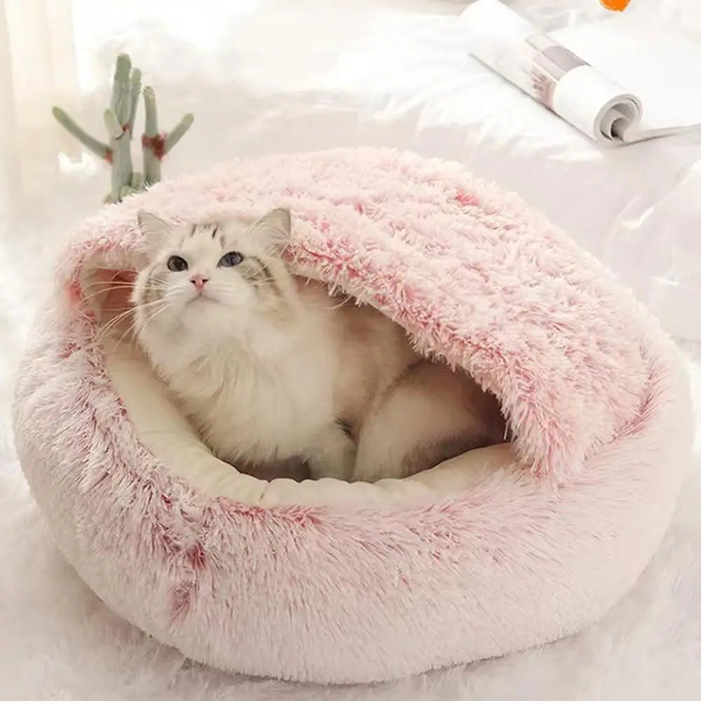 Cozy Cat Cave | Plush Cat Bed with Soft Textures for Ultimate Comfort 7