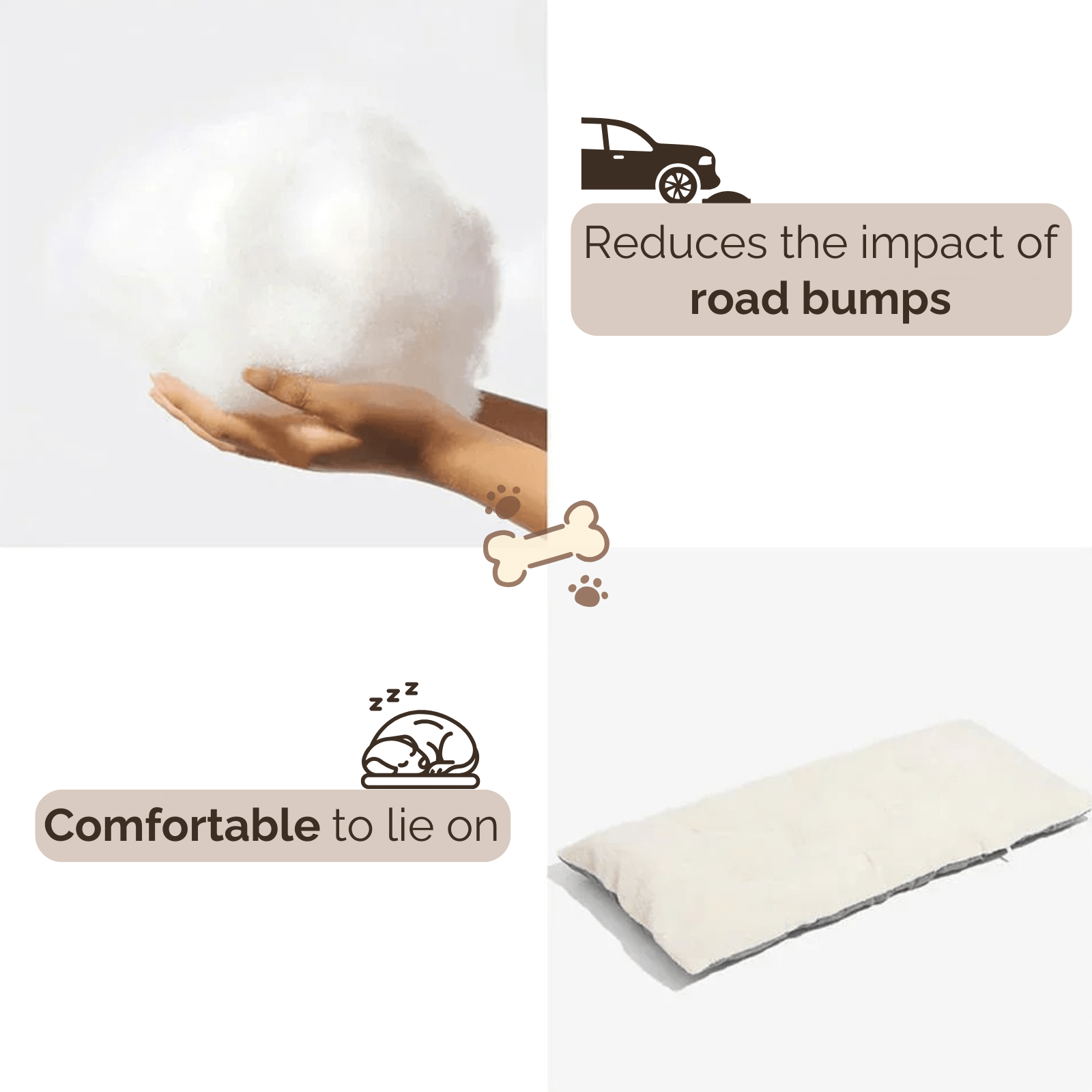 Cozy Pet Collection | Travel Dog Bed with Adjustable Safety Straps | Comfortable Space for Pets on the Go 4