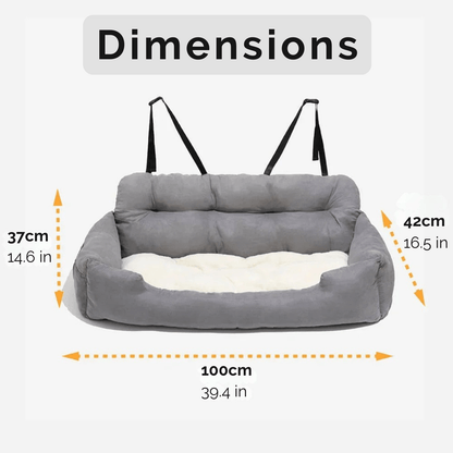 Cozy Pet Collection | Travel Dog Bed with Adjustable Safety Straps | Comfortable Space for Pets on the Go 5