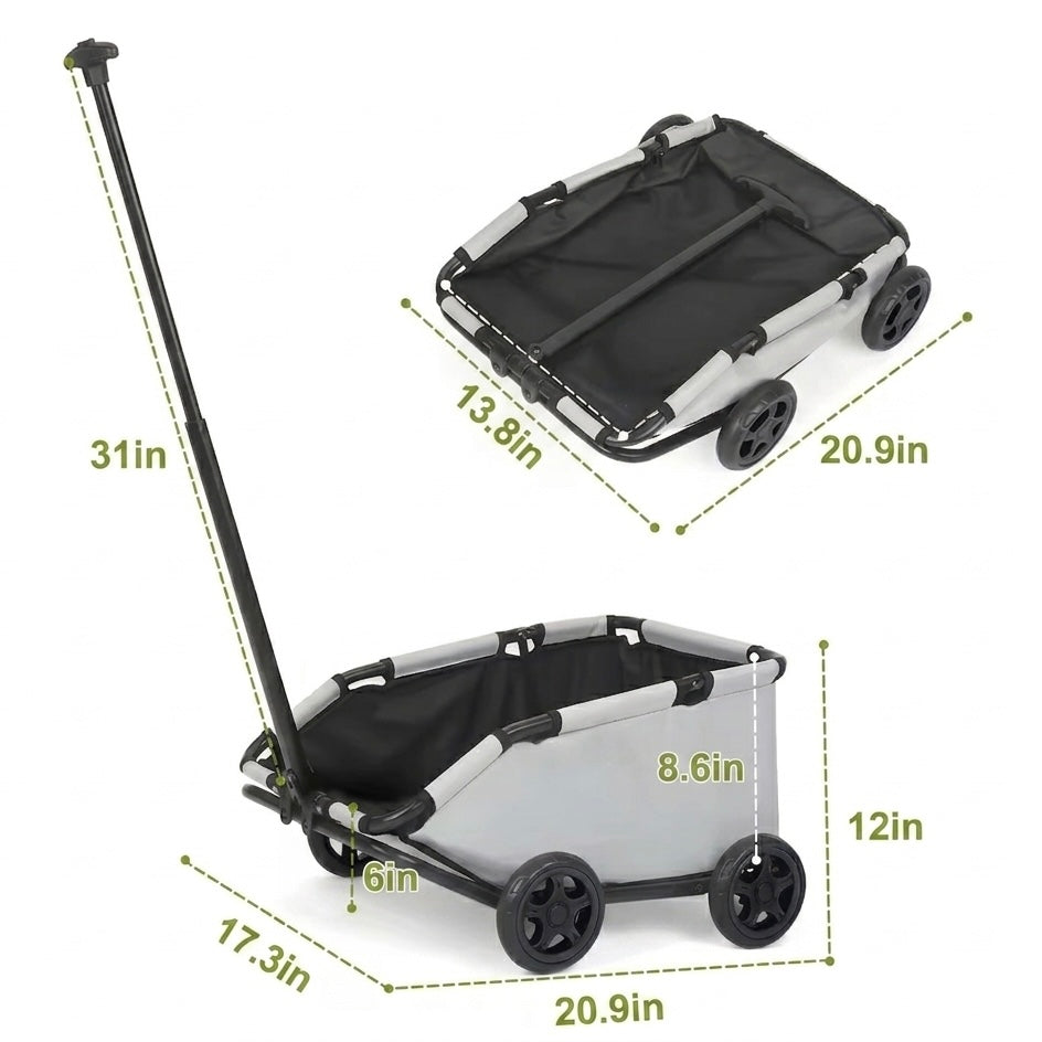 Foldable Pet Stroller – Lightweight with 360° Wheels for Small Dogs & Cats