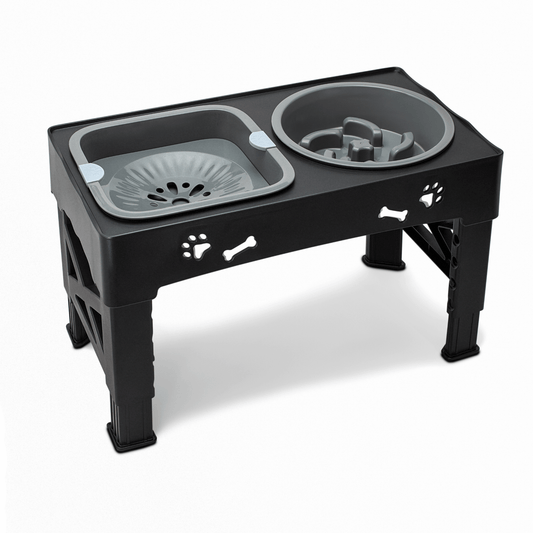 Elevated Dog Bowl Stand with Adjustable Height & Maze Design | Healthy Eating Solution for Large Dogs 0